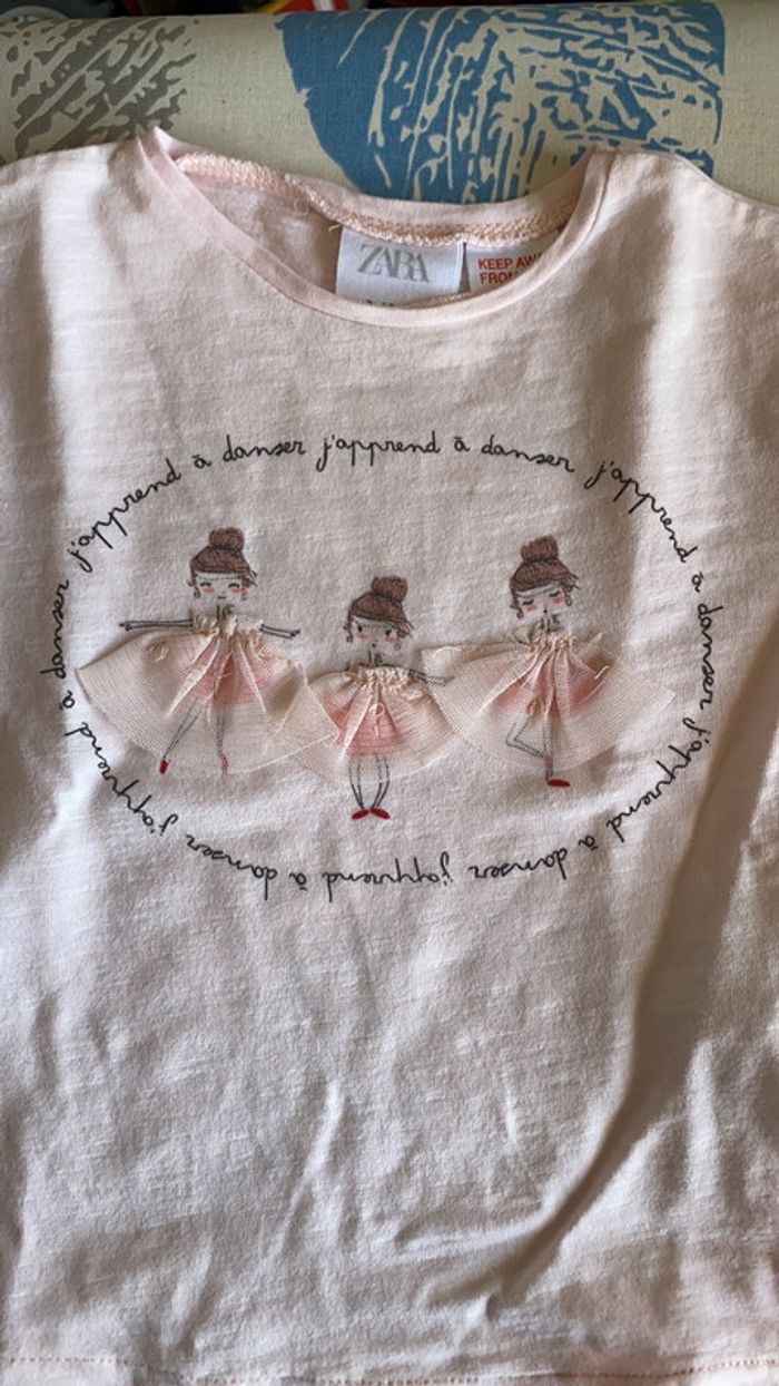 T-shirt bébé fille Zara - photo numéro 2