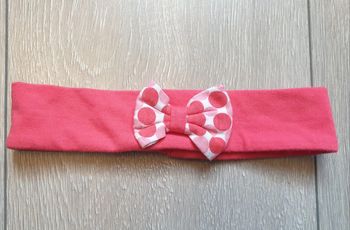 Bandeau cheveux rose. Fille 18/23mois