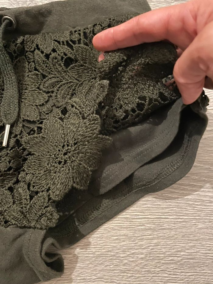 Short kaki Atmosphère à dentelle - Taille 36 - photo numéro 4
