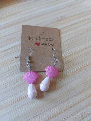 Boucle d oreille fait main coquillage