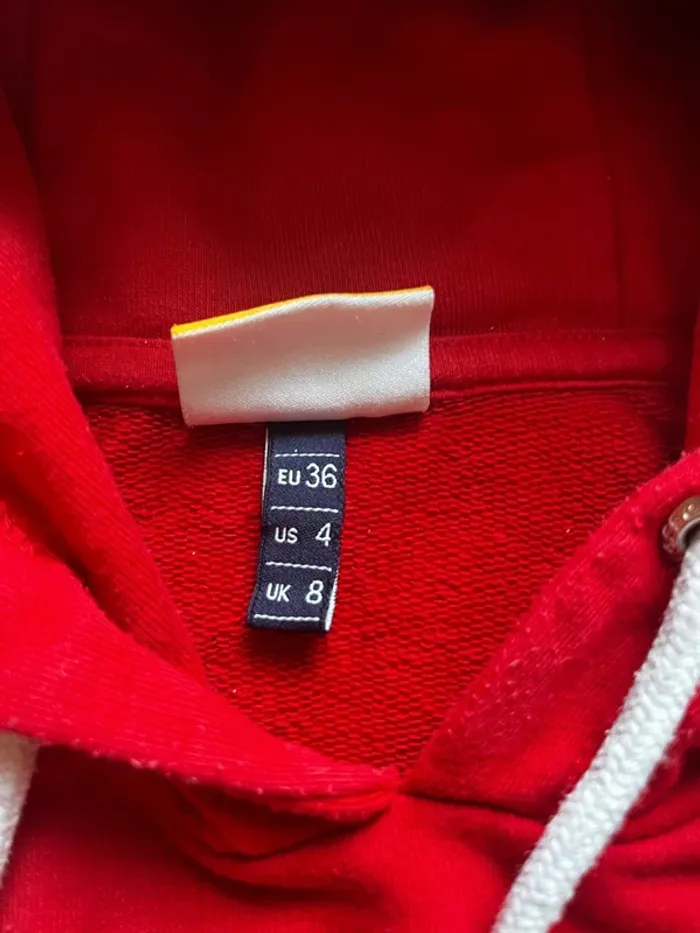 Sweat-shirt à capuche Ellesse /36 /Rouge et Noir / Excellent - photo numéro 3