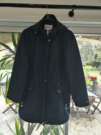 Parka doublée bleu marine- 46- SATURNE