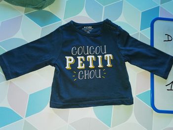 D1300 + tee-shirt garçon 1 mois