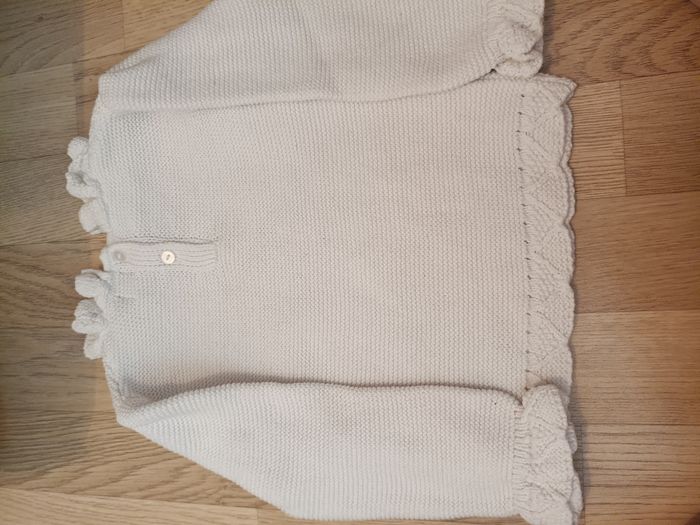 Pull blanc fille taille 24 mois Kiabi - photo numéro 2