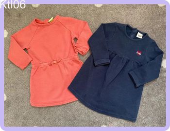 TAO Lot de 2 robes Corail & Marine Taille 18 mois/80 cm