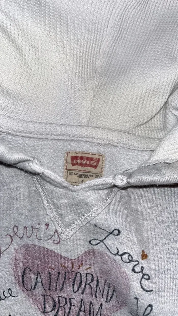 Pull Levi’s gris chiné fille 4 ans - photo numéro 2