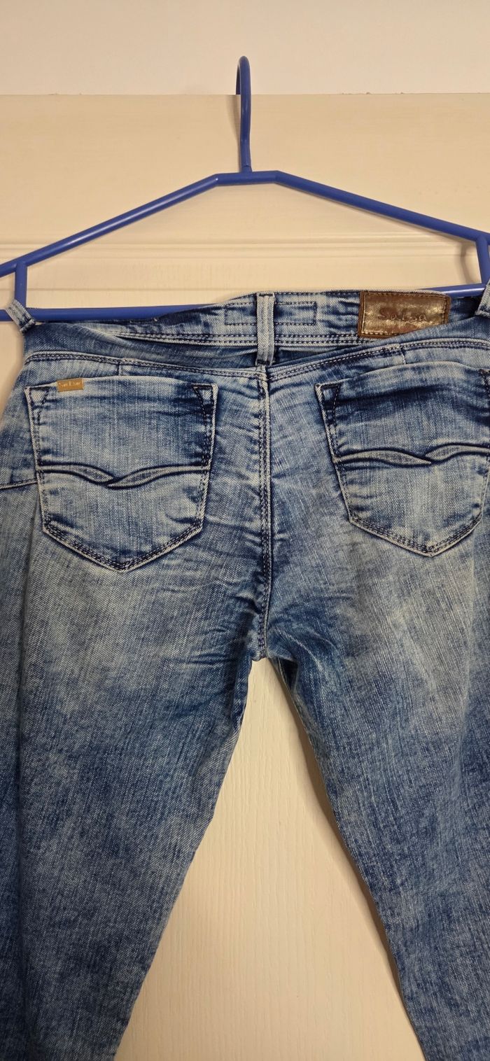 Jean Salsa “Shape Up” – effet galbant, coupe slim, délavé bleu clair – excellent état ! - photo numéro 7