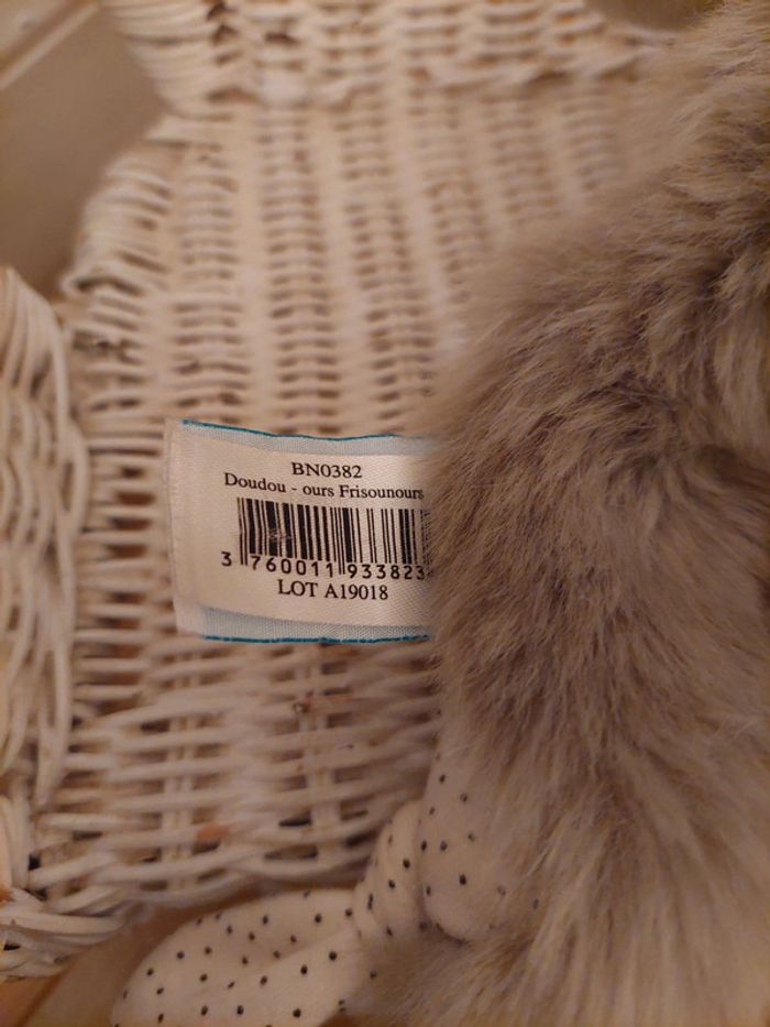 #16 - Doudou Ours gris frisounours Baby Nat (2) - photo numéro 6