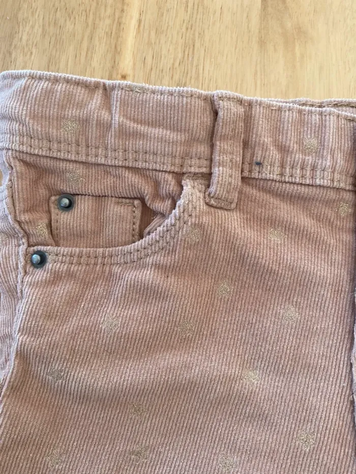 Pantalon slim kiabi rose étoile doré - photo numéro 3
