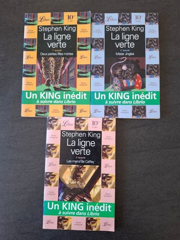 Lot de 3 thrillers de Stephen King en bon état 