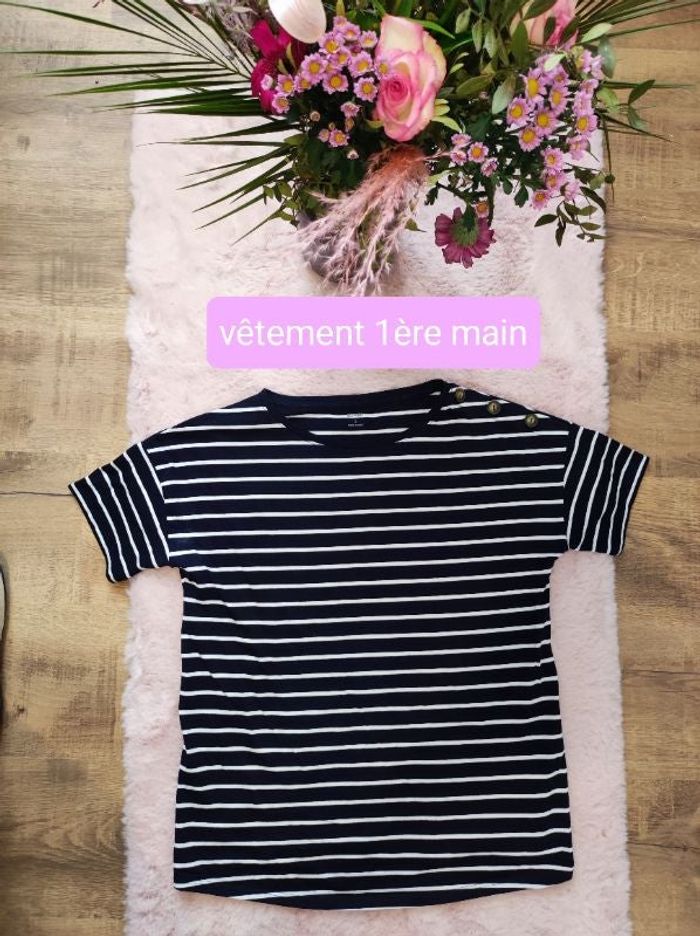 T shirt grossesse maternité  marinière
