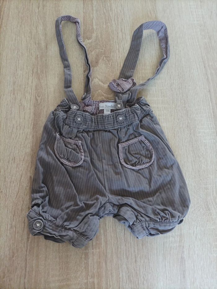 Short à bretelles 9 mois