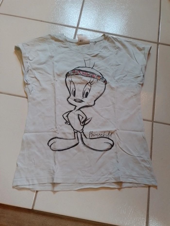 T-shirt femme bleu ciel Titi - photo numéro 7