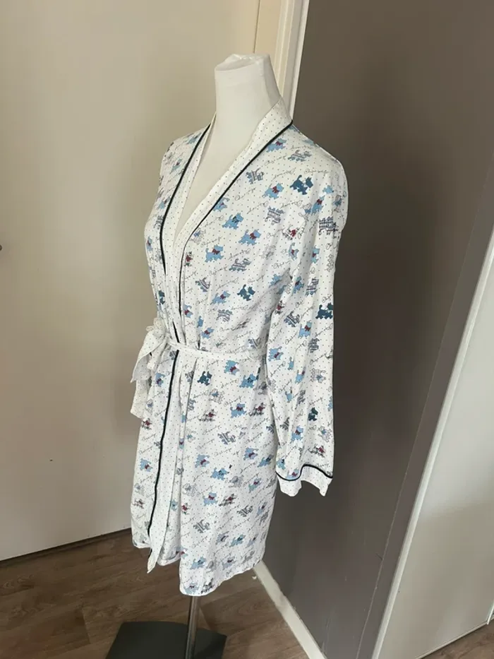 Chipie peignoir en coton, robe de chambre déshabillé, tenue de nuit, femme, taille 1/36 - photo numéro 5