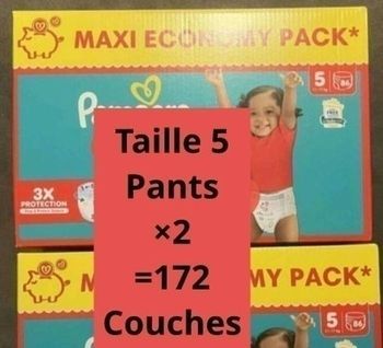 Couches pampers taille 5