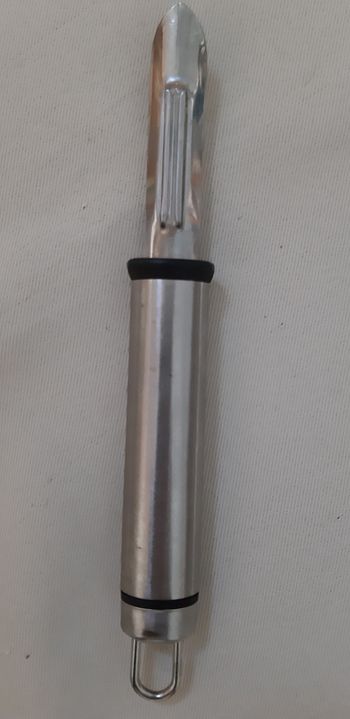 Couteau économe manche inox