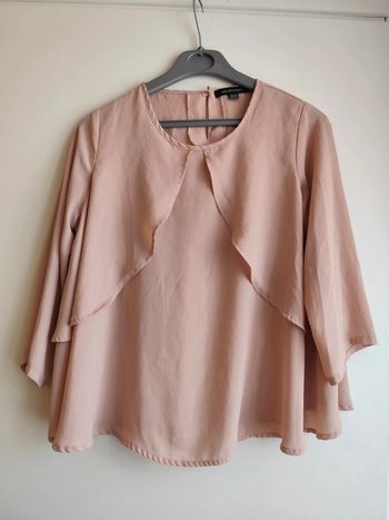 Blouse fluide rose pâle taille 36
