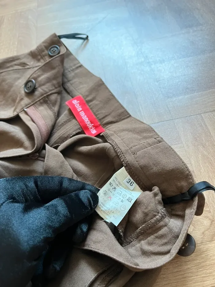 Pantalon marron T36 Alain Manoukian - photo numéro 4