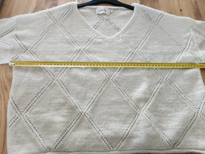 Pull chaud en laine blanc taille 38 40 Jubylee excellent état - photo numéro 6