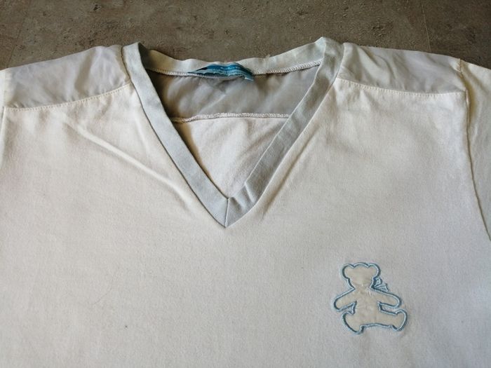 T-shirt blanc et bleu ciel Lulu Castagnette Taille 12/14 ans - photo numéro 2