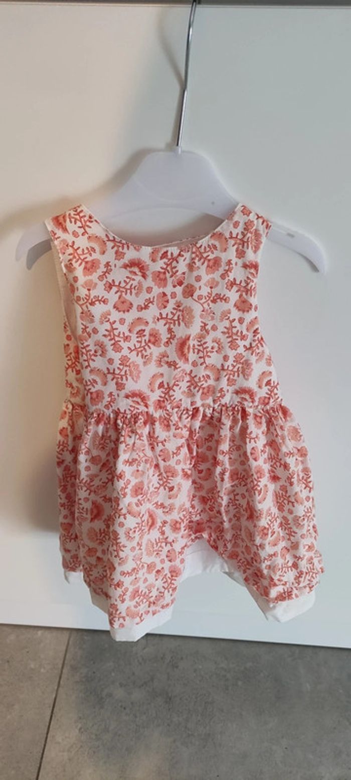 Robe été réversible blanche et orange bébé Fille Gémo 6mois 68cm - photo numéro 4