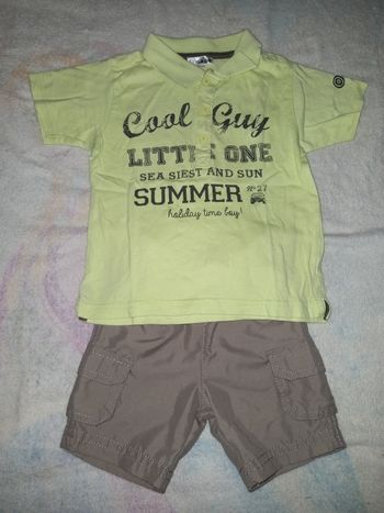 Ensemble short polo kimbaloo 6 mois