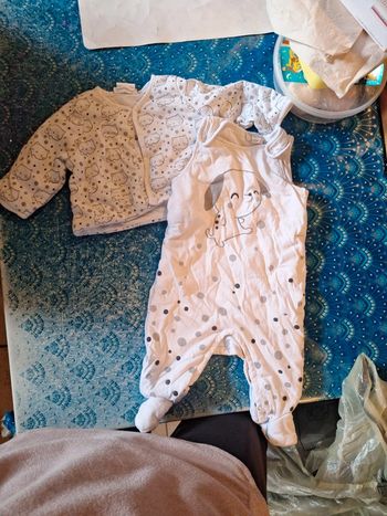 Ensemble gilet pyjama combinaison 3 mois