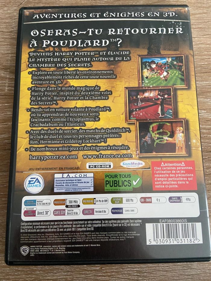 Harry potter et la chambre de secrets pc vintage - photo numéro 3