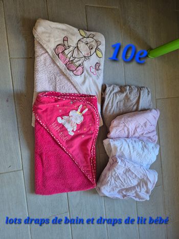 Draps de bain et draps matelas 