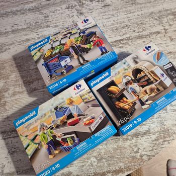 Lot de 3 playmobil carrefour neuf