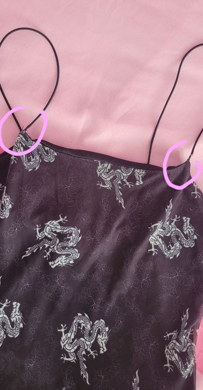 Robe courte moulante motif dragon chinois - photo numéro 4