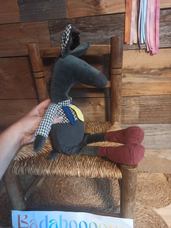 Peluche âne moulin roty tbe pomme des bois - photo numéro 5