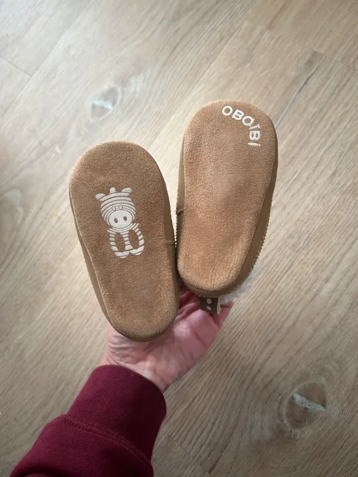 Chaussons chaussures fourrees bébé obaibi - photo numéro 4