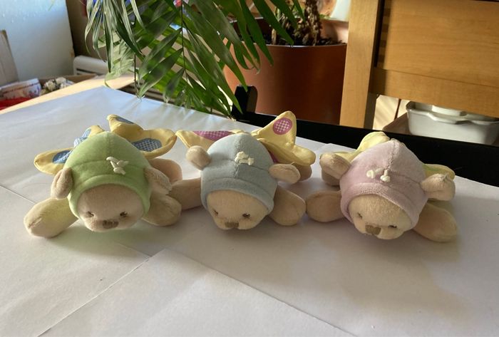 Lot 3 peluches lucioles