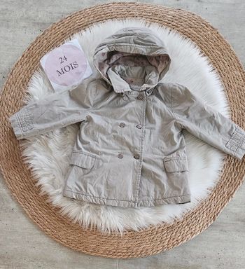 Trench gris 2 ans fille printemps