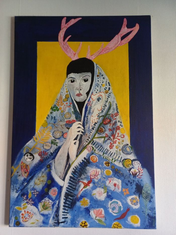 Peinture murale cenunas dana grand format