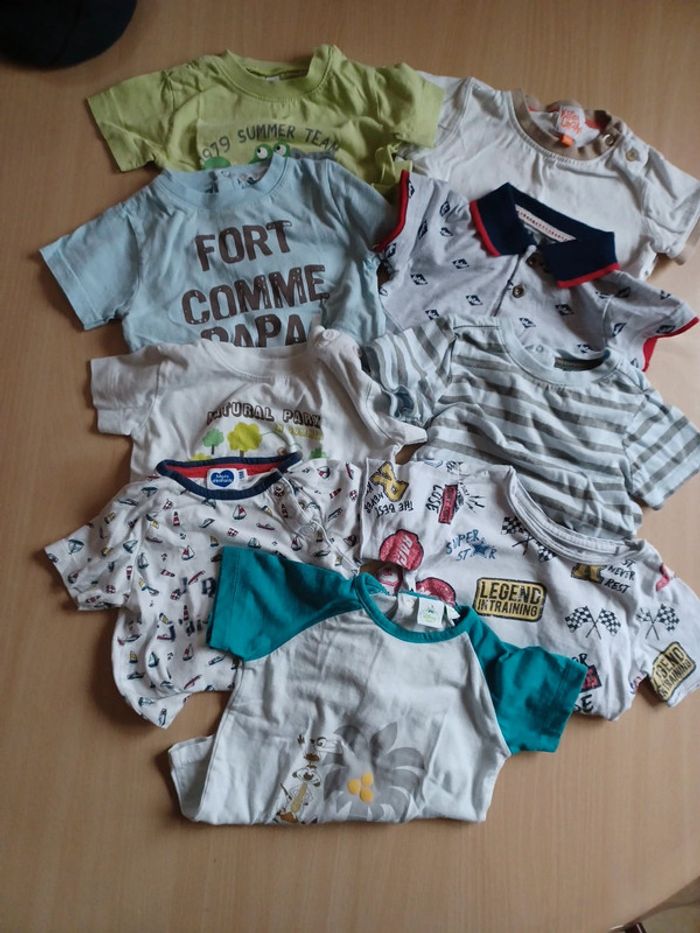 Lot 9 t-shirts 9 mois