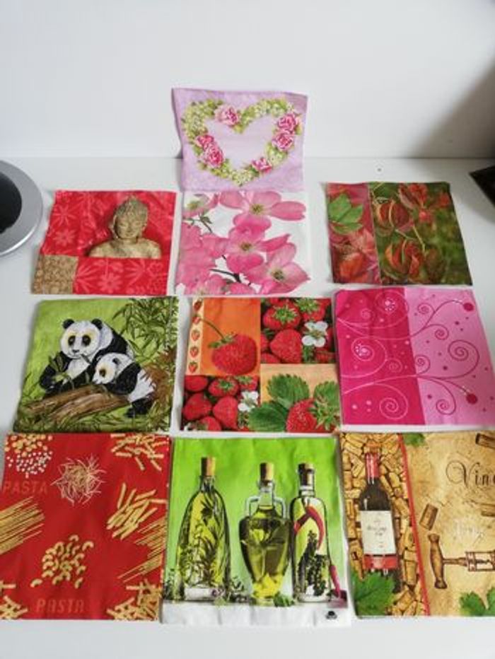 Lot de 10 serviettes en papier pour serviettes loisirs créatifs