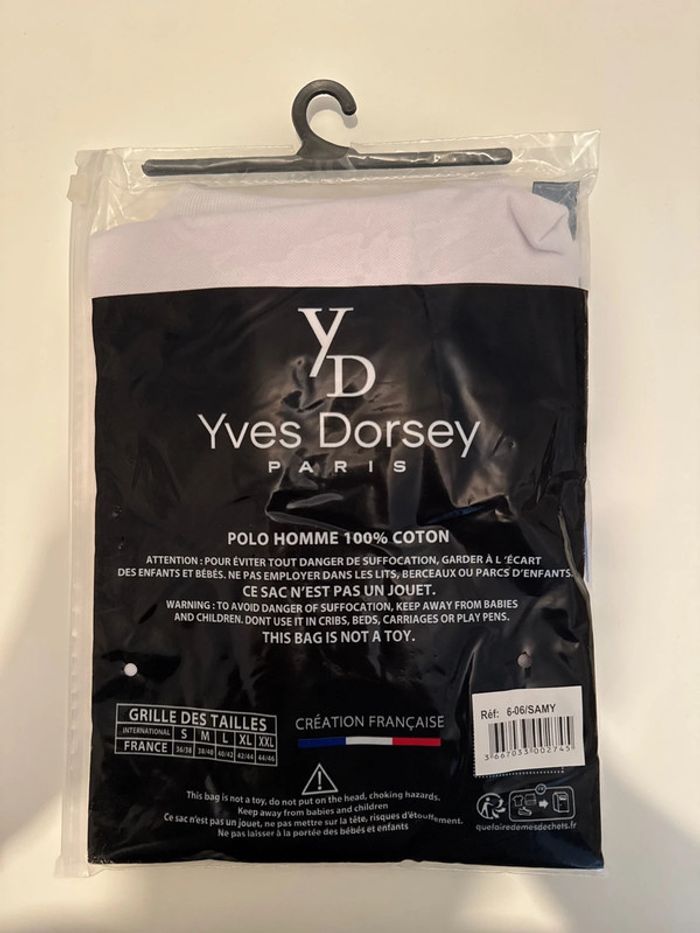 Polo Homme Neuf Yves Dorsey Paris - Blanc - Taille L - 100% Coton - photo numéro 5