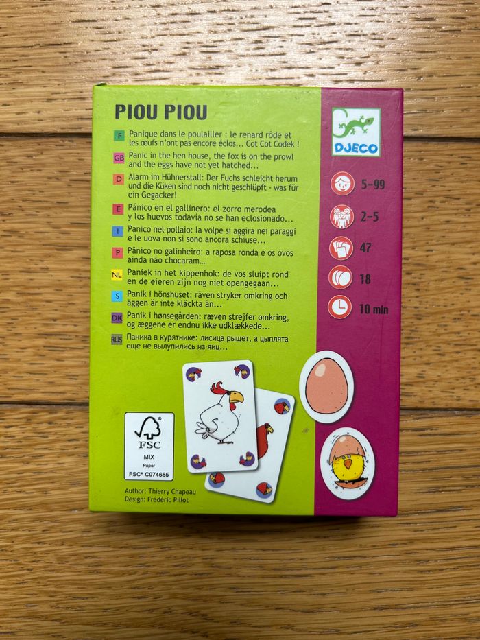 Jeu de cartes Djeco Piou Piou - photo numéro 2