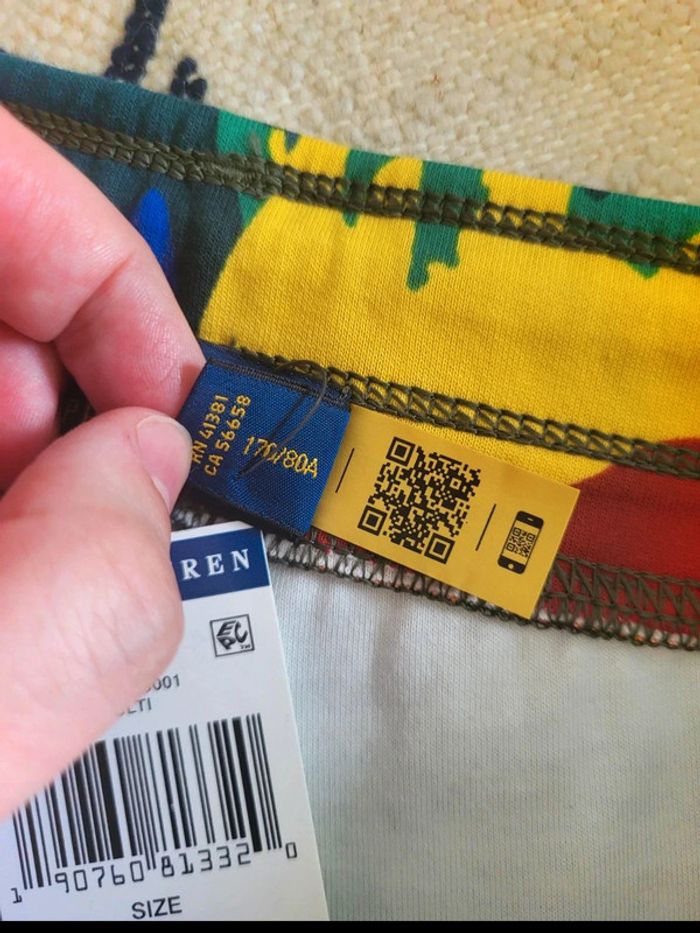 Short coton Ralph Lauren Taille S neuf QR code - photo numéro 3