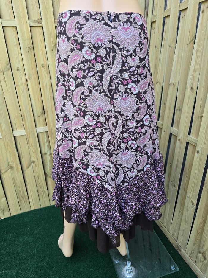 Jupe asymétrique bohème 🍒vintage 80🍒taille 40/42 - photo numéro 6