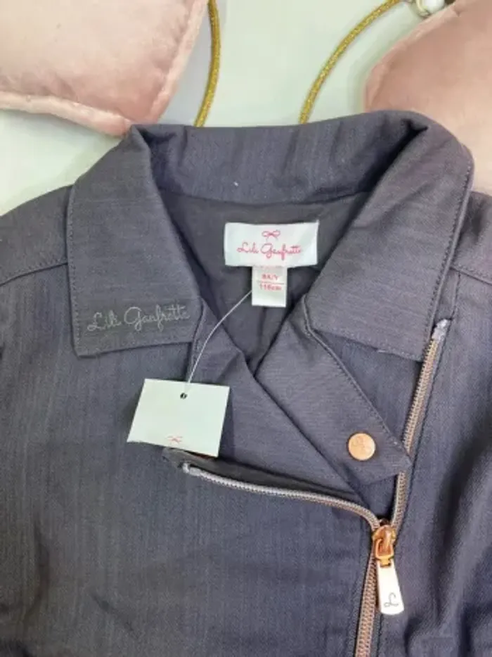 Veste fille - gris - neuf - Lili Gaufrette - Taille 6 ans - photo numéro 2