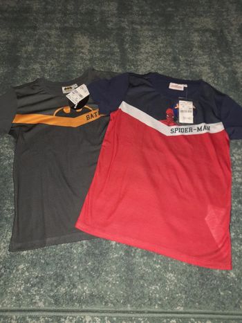 Lot tee-shirt super hero jumeaux