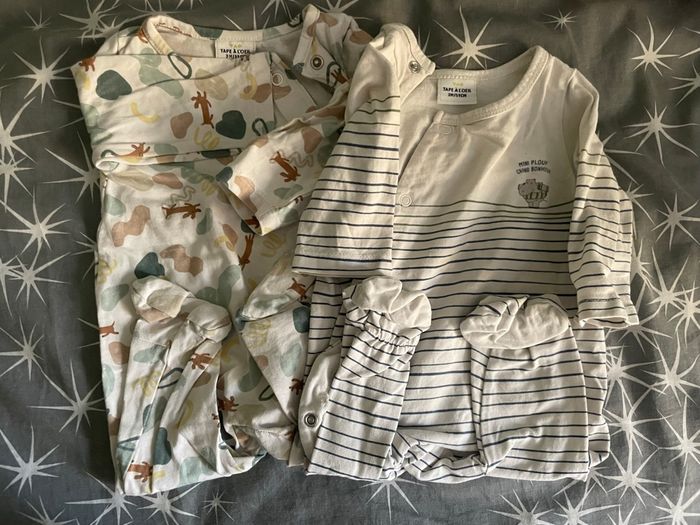 Lot de 2 pyjamas mixte