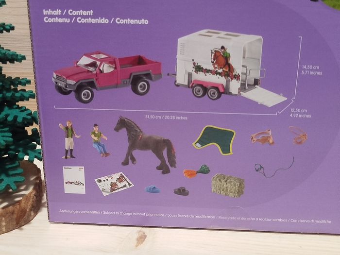 Schleich boîte équitation Pick-up avec remorque cheval et personnages - photo numéro 5