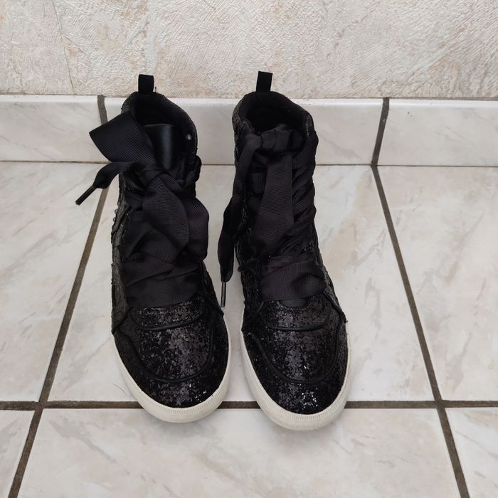 Baskets montantes noires à paillettes pour fille - photo numéro 10