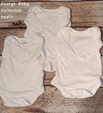Lot de 3 bodys naissance George Baby