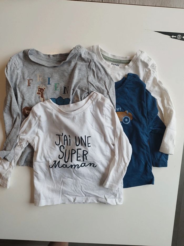 Lot tee shirt manches longues bébé garçon - photo numéro 2
