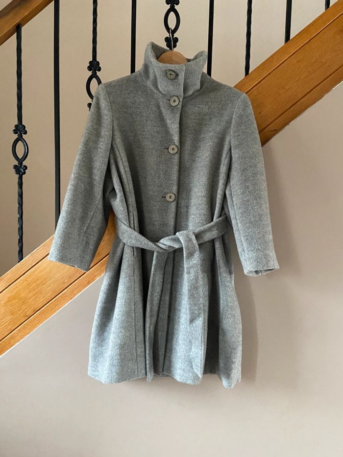 Manteau gris en laine